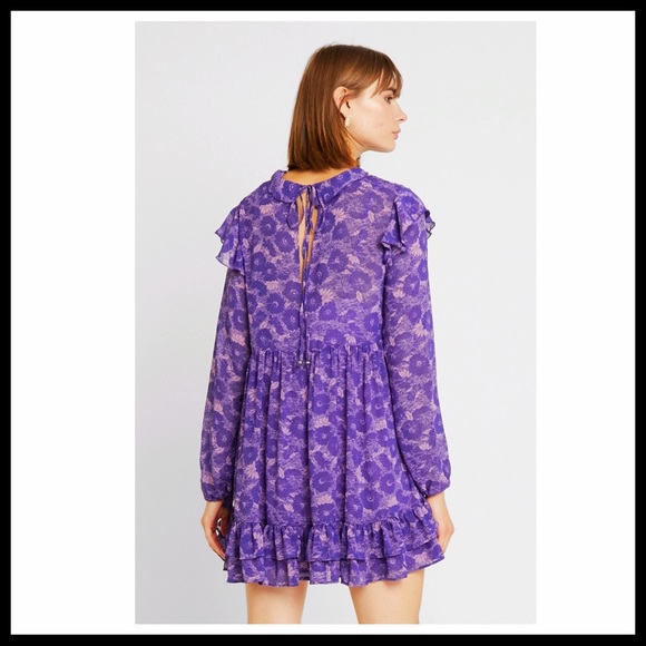 FREE PEOPLE BOHO FLOWY BABYDOLL MINI DRESS A2C - Picture 5 of 16